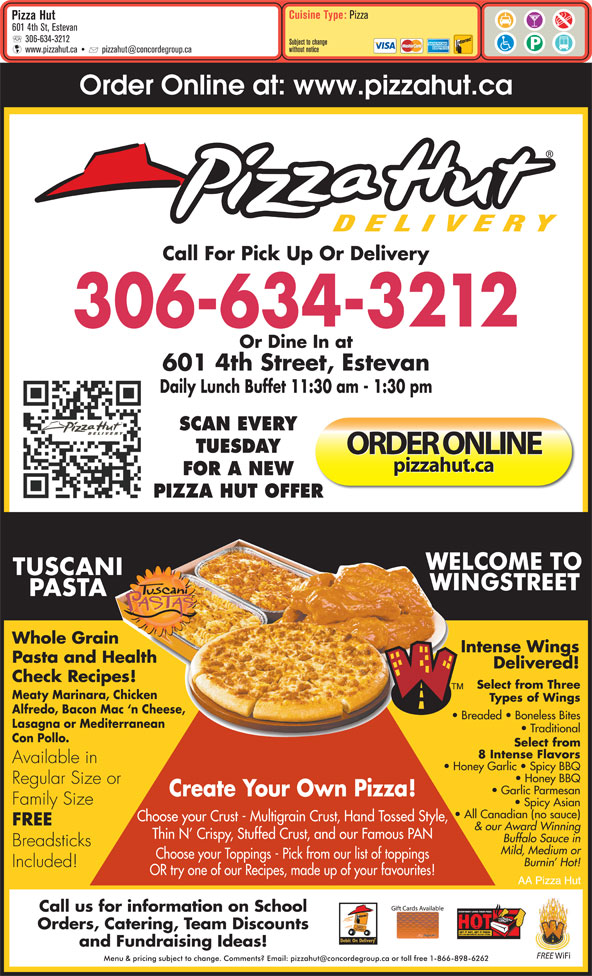 Pizza Hut - 601 4th St, Estevan, SK