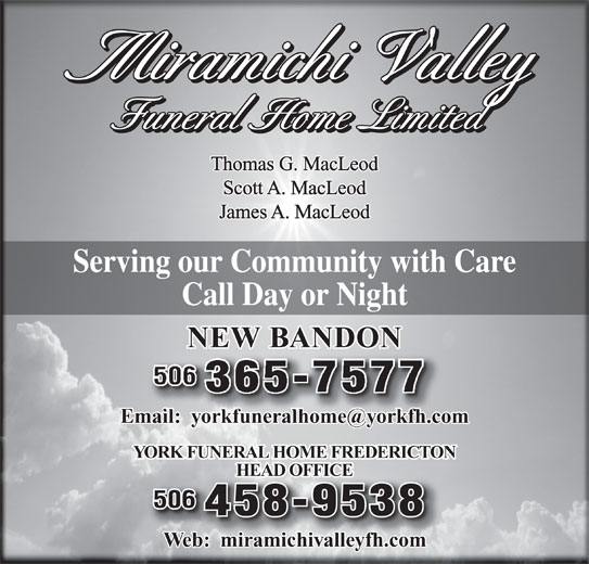 Miramichi Valley Funeral Home New Bandon, NB