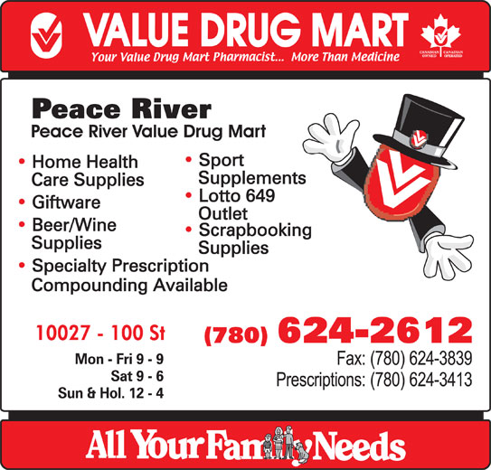 Value Drug Mart 10027 100 St, Peace River, AB
